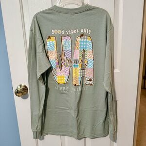 Simply Southern Virginia' Patchwork Long-Sleeve Tee NWT